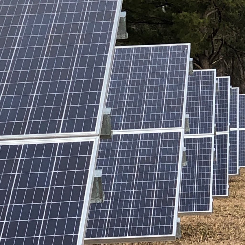 monofacial solar panels on site 
 

